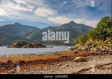 Loch Hourn und die rauen Grenzen von Knoydart, Schottland Stockfoto