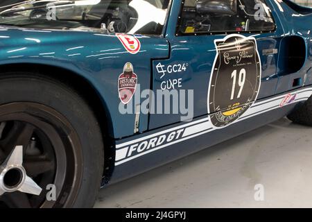 1968 Ford GT40 MK1 vorbereitet für 2022 Masters Endurance Historic Racing auf dem Circuit of Catalonia, Barcelona, Spanien Stockfoto