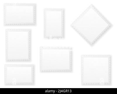 Briefmarke auf einem weißen Hintergrund. Vector Illustration. Stockfoto