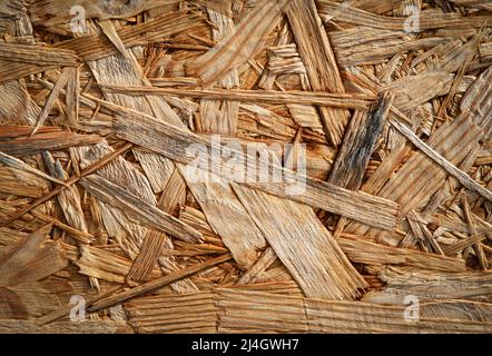 Hintergrund oder Textur Detail von Holzfaser geklebte Platte Stockfoto