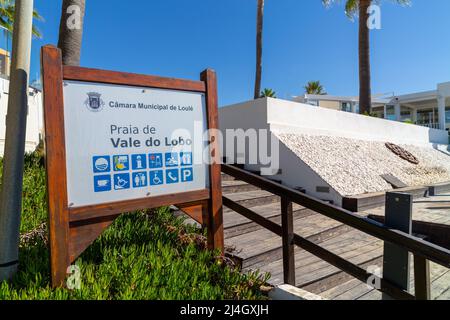 Praia de Wal do Lobo, Algarve Portugal Stockfoto