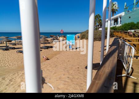 Praia de Wal do Lobo, Algarve Portugal Stockfoto