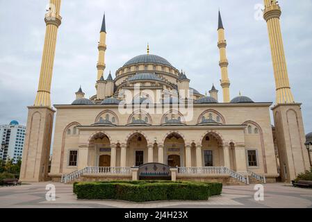 Das Herz der Tschetschenien-Moschee aus nächster Nähe. Grosny, Tschetschenische republik, Russland Stockfoto