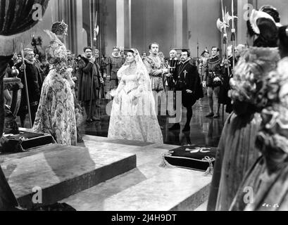 FLORA ROBSON als Elizabeth der erste BRENDA MARSHALL HENRY DANIELL und CLAUDE RAINS in THE SEA HAWK 1940 Regisseur MICHAEL CURTIZ Schriftsteller Howard Koch und Seton I. Miller kostümiert Orry-Kelly-Musik Erich Wolfgang Korngold Warner Bros Stockfoto