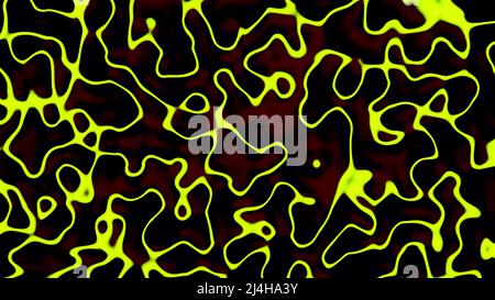 Visualisierung der neuronalen Kommunikation im menschlichen Gehirn. Design. Schnell laufende Impulse, Konzept der Biologie Wissenschaft. Stockfoto