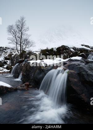 Winter in Glencoe Stockfoto