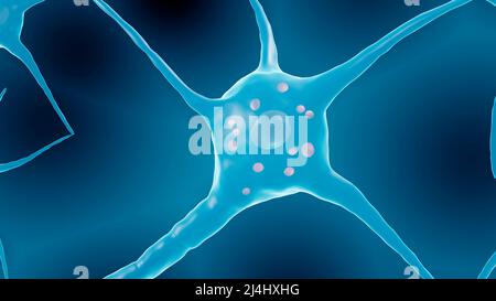 Lewy-Körper in einer Nervenzelle, Illustration Stockfoto
