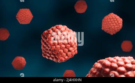 Herpes-simplex-Viren, Illustration Stockfoto