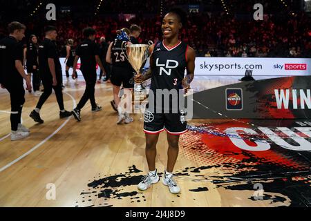 Aktenfoto vom 30-01-2022 von Shanice Beckford-Norton von London Lions. Shanice Beckford-Norton, die Leiterin der London Lions, glaubt, dass das kontinuierliche Wachstum der Women’s British Basketball League dazu beitragen kann, die nächste Generation zu inspirieren, die in Führungspositionen innerhalb des Sports Einfluss nehmen möchte. Ausgabedatum: Samstag, 16. April 2022. Stockfoto