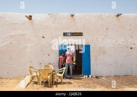 Mauretanien, Chinguetti, Restaurant Stockfoto