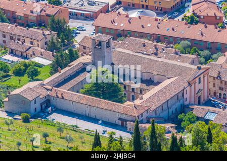 Kirche des heiligen Augustinus in Gubbio, Italien. Stockfoto