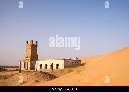 Mauretanien, Umgebung von Chinguetti, lokale Moschee Stockfoto