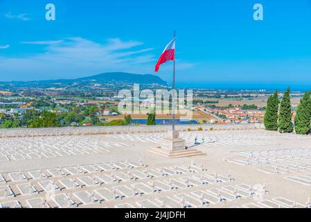 Polnischer Kriegsfriedhof in Loreto, Italien. Stockfoto