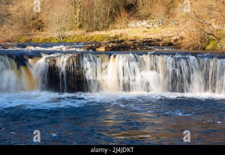 Wain Wath Force, Swaledale, Yorkshire Dales. Schöner Wasserfall in der Nähe von Keld. Stockfoto