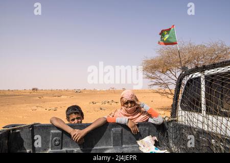 Mauretanien, Umgebung von Chinguetti, Wüstennomaden Stockfoto