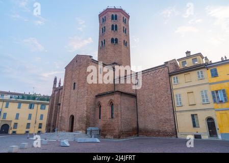 Basilika des Heiligen Antoninus in der italienischen Stadt Piacenza. Stockfoto