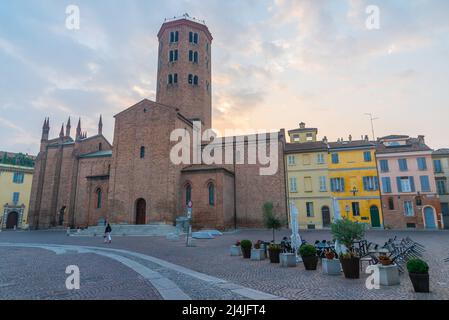 Basilika des Heiligen Antoninus in der italienischen Stadt Piacenza. Stockfoto