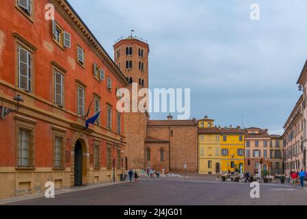 Basilika des Heiligen Antoninus in der italienischen Stadt Piacenza. Stockfoto