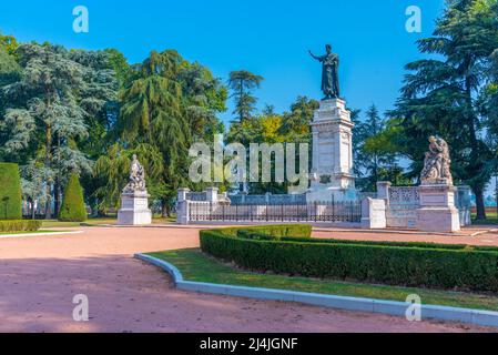 Piazza Virgiliana in der italienischen Stadt Mantua. Stockfoto