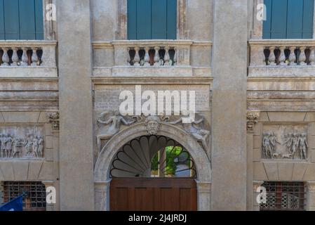 Palazzo Valmarana Braga in der italienischen Stadt Vicenza. Stockfoto