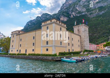 Schloss in Riva del Garda in Italien. Stockfoto