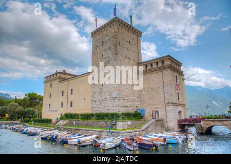 Schloss in Riva del Garda in Italien. Stockfoto