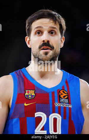 BARCELONA - MÄR 18: Laprovittola in Aktion während des Euroleague-Spiels von Turkish Airlines zwischen dem FC Barcelona und Crvena Zvezda im Palau Blaugrana Stockfoto