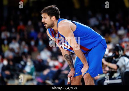 BARCELONA - MÄR 18: Laprovittola in Aktion während des Euroleague-Spiels von Turkish Airlines zwischen dem FC Barcelona und Crvena Zvezda im Palau Blaugrana Stockfoto