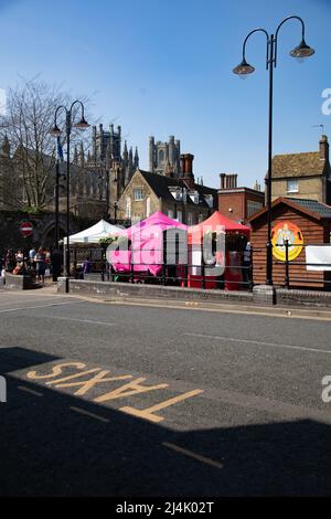 Straßenszene, Ely, Cambridgeshire Stockfoto