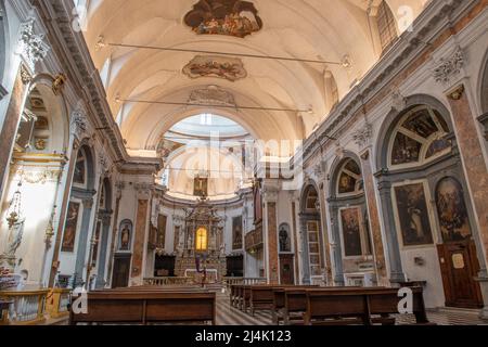 Bergamo Italien 12 April 2022: Die Kirche San Pancrazio ist ein Ort der katholischen Gottesdienste im oberen Teil der Stadt Bergamo Stockfoto