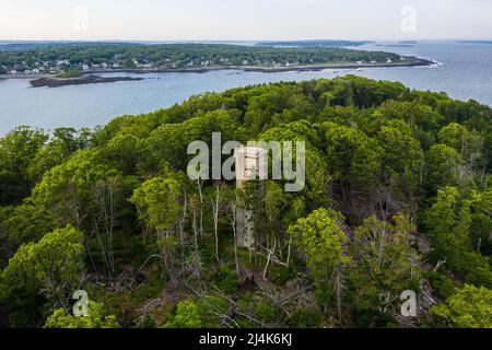 Elemente von Fort Levett auf Cushing Island, Portland, ME, USA Stockfoto