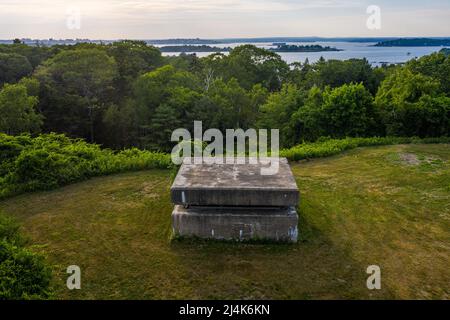 Elemente von Fort Levett auf Cushing Island, Portland, ME, USA Stockfoto