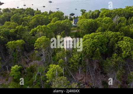 Elemente von Fort Levett auf Cushing Island, Portland, ME, USA Stockfoto