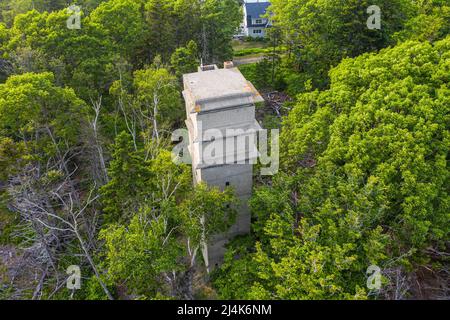 Elemente von Fort Levett auf Cushing Island, Portland, ME, USA Stockfoto