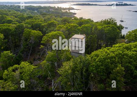 Elemente von Fort Levett auf Cushing Island, Portland, ME, USA Stockfoto