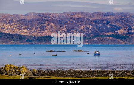 Blick von der Bucht von Glenuig aus, dem schottischen Hochland Stockfoto