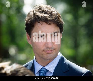 Kiew, Ukraine. 11.. Juli 2016. Premierminister von Kanada, Justin Trudeau, gesehen während seines offiziellen Besuchs in Kiew, Ukraine. (Bild: © Mykhaylo Palinchak/SOPA Images via ZUMA Press Wire) Stockfoto