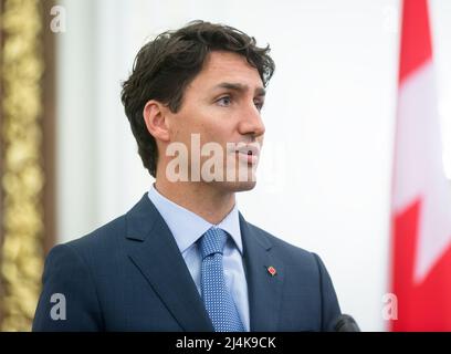 Kiew, Ukraine. 11.. Juli 2016. Premierminister von Kanada, Justin Trudeau, gesehen während seines offiziellen Besuchs in Kiew, Ukraine. (Bild: © Mykhaylo Palinchak/SOPA Images via ZUMA Press Wire) Stockfoto