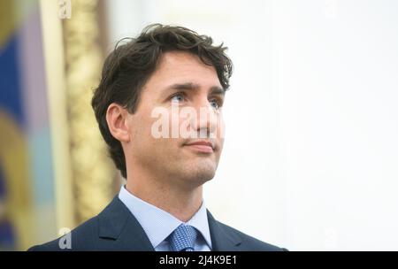 Kiew, Ukraine. 11.. Juli 2016. Premierminister von Kanada, Justin Trudeau, gesehen während seines offiziellen Besuchs in Kiew, Ukraine. (Bild: © Mykhaylo Palinchak/SOPA Images via ZUMA Press Wire) Stockfoto