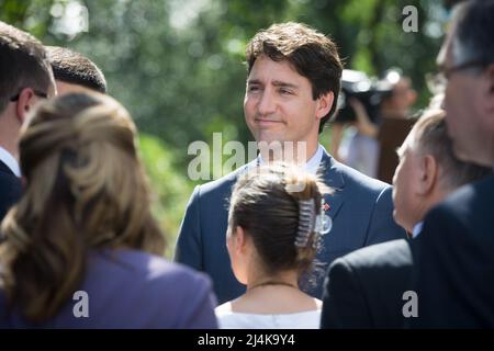 Kiew, Ukraine. 11.. Juli 2016. Premierminister von Kanada, Justin Trudeau, gesehen während seines offiziellen Besuchs in Kiew, Ukraine. (Bild: © Mykhaylo Palinchak/SOPA Images via ZUMA Press Wire) Stockfoto