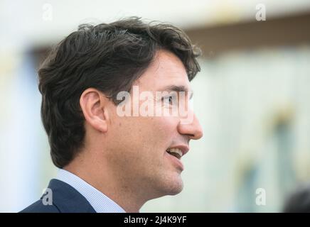 Kiew, Ukraine. 11.. Juli 2016. Premierminister von Kanada, Justin Trudeau, gesehen während seines offiziellen Besuchs in Kiew, Ukraine. (Bild: © Mykhaylo Palinchak/SOPA Images via ZUMA Press Wire) Stockfoto