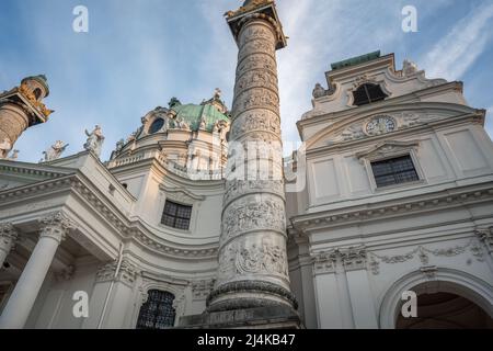 Karlskirche - Wien, Österreich Stockfoto