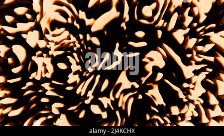 Orangefarbener und blauer Hintergrund. Design. Muster erzeugen unterschiedliche Formen, indem sie die Form drehen und ändern. Stockfoto