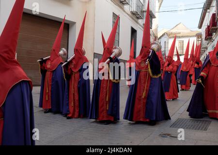 Karfreitag und die Semana Santa Ostern Prozessionen in Velez-Malaga, Spanien Stockfoto