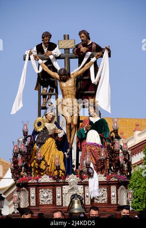 Karfreitag und die Semana Santa Ostern Prozessionen in Velez-Malaga, Spanien Stockfoto