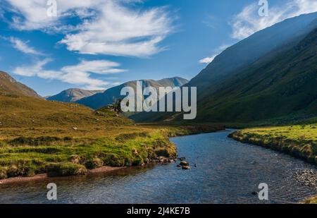 Glenlicht im Kintail Forest, Schottland Stockfoto