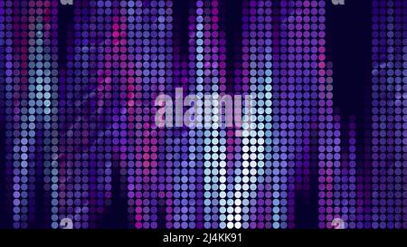 Abstrakte Musik-Equalizer-Hintergrund-Loop-Animation. Bewegung. Hintergrund mit Musik oder Schallwellen verpixelt. Stockfoto