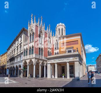 Padua, Italien, 30. August 2021: Historisches Haus in der Altstadt von Padua in Italien Stockfoto