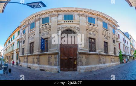 Vicenza, Italien, 29. August 2021: Palazzo Valmarana Braga in der italienischen Stadt Vicenza Stockfoto