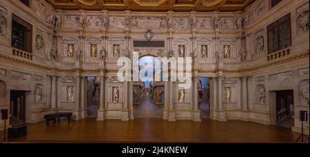 Vicenza, Italien, 29. August 2021: Teatro Olimpico in der italienischen Stadt Vicenza Stockfoto